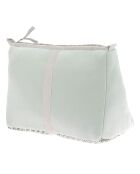 Toilettas van groene zijde - 18x26x12 cm