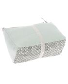 Toilettas van groene zijde - 18x26x12 cm