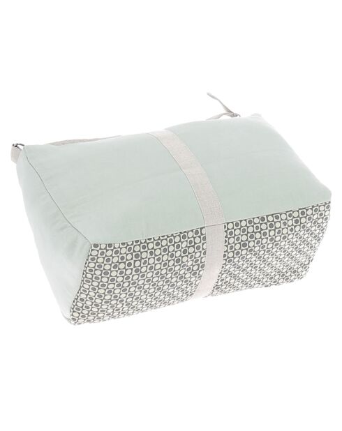 Toilettas van groene zijde - 18x26x12 cm