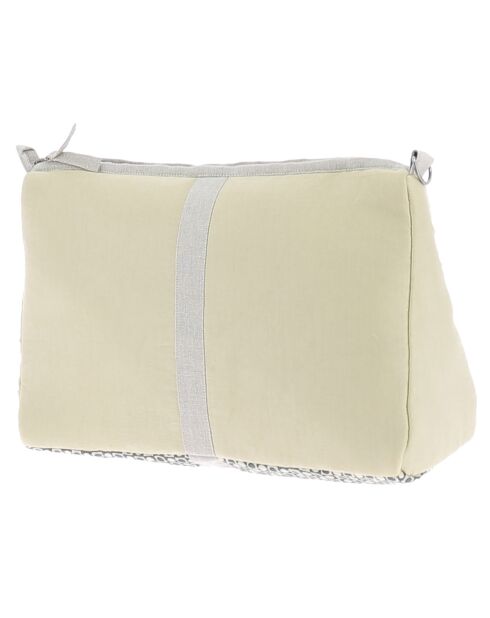 Toilettas van tabakszijde - 18x26x12 cm