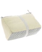 Toilettas van tabakszijde - 18x26x12 cm