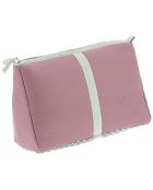 Toilettas van paarse zijde - 18x26x12 cm