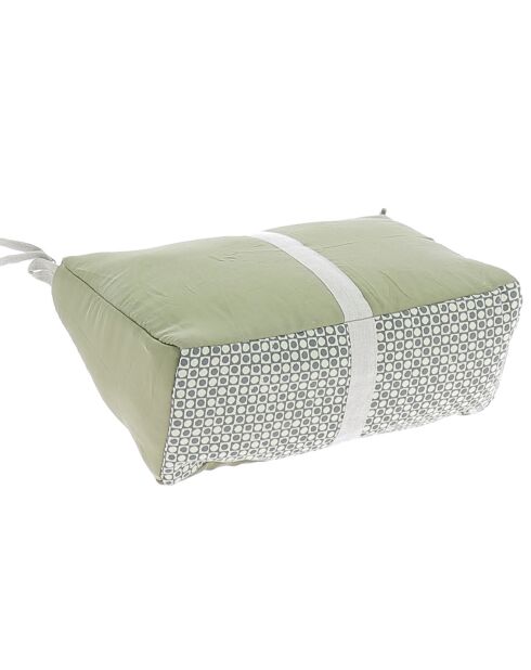 Kaki zijden toilettas - 18x26x12 cm