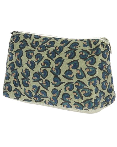 Toilettas XL Art Deco beige - 34x22x15 cm