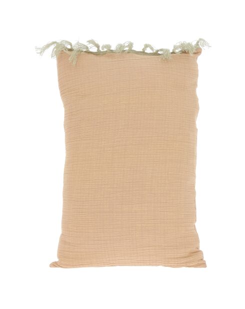 Kussenhoes van golvend terracotta - 50x75 cm