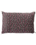 Burgunderfarbener Art-Deco-Kissenbezug, 50 x 75 cm