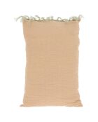 Kissenbezug aus gewelltem Terrakotta, 50 x 100 cm