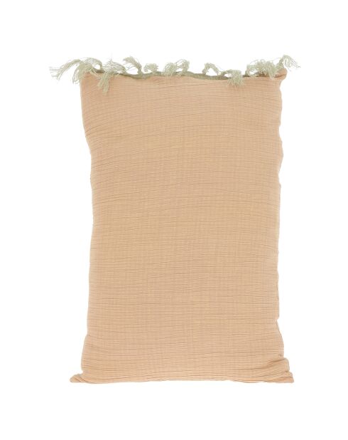 Kussenhoes van golvend terracotta - 50x100 cm