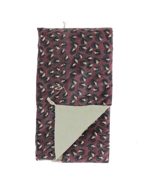 Plaid Art Deco bordeaux - 140x220 cm