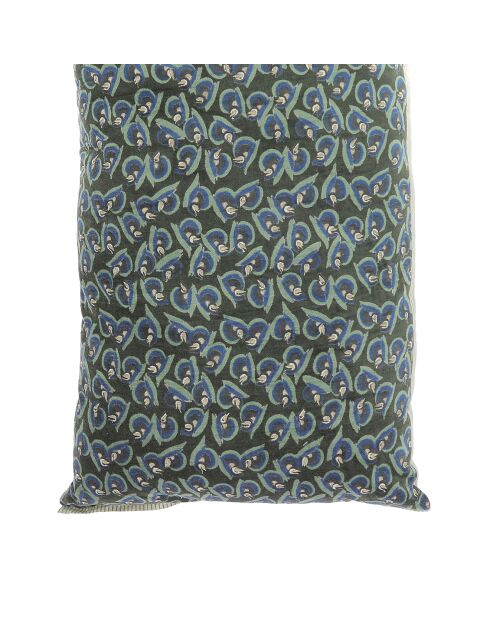 Kussenhoes Art Deco olijfgroen - 50x100 cm