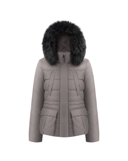 Doudoune Marine Fourrure véritable soba brun