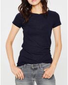 T-Shirt Flame col rond bleu marine
