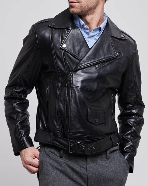 Veste en Cuir Eden noires