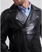 Veste en Cuir Eden noires