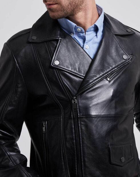 Veste en Cuir Eden noires