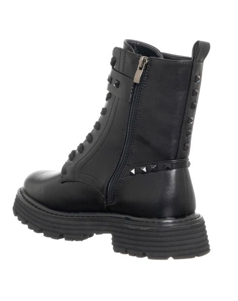 Boots en Cuir Studs noires