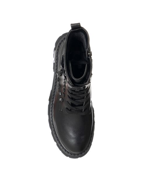 Boots en Cuir Studs noires