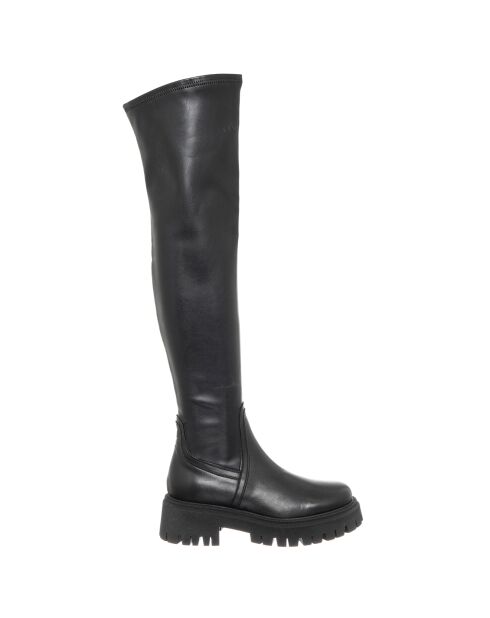 Cuissardes en Cuir Lorelei noires - Talon 5.5 cm