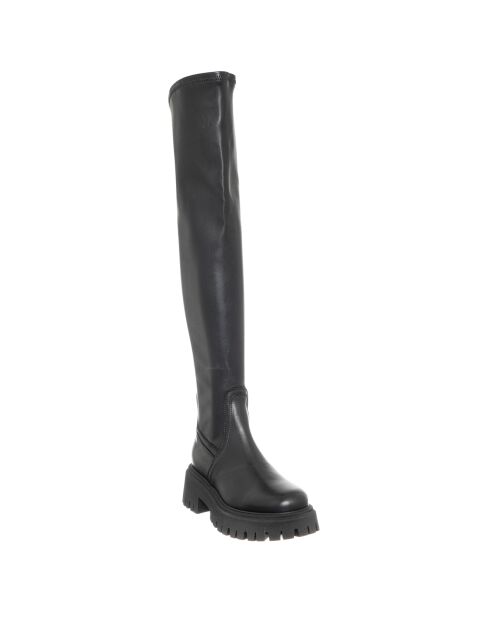 Cuissardes en Cuir Lorelei noires - Talon 5.5 cm