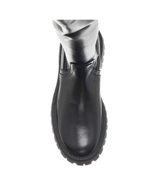 Cuissardes en Cuir Lorelei noires - Talon 5.5 cm