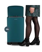 Poubelle à pédale bleu pétrole - 30L