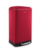 Poubelle à pédale rouge - 30L