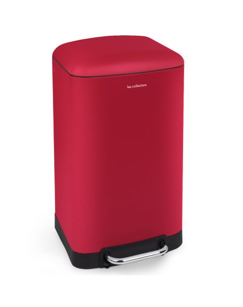 Poubelle à pédale rouge - 30L