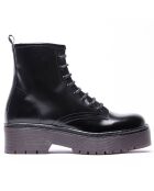 Boots en Cuir Lolita noires - Talon 5.5 cm