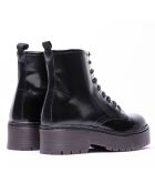Boots en Cuir Lolita noires - Talon 5.5 cm