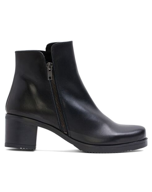 Botines Daya de piel negra - Tacón de 5,5 cm