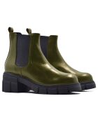 Botas Chelsea de piel caqui Maritza - Tacón de 6 cm