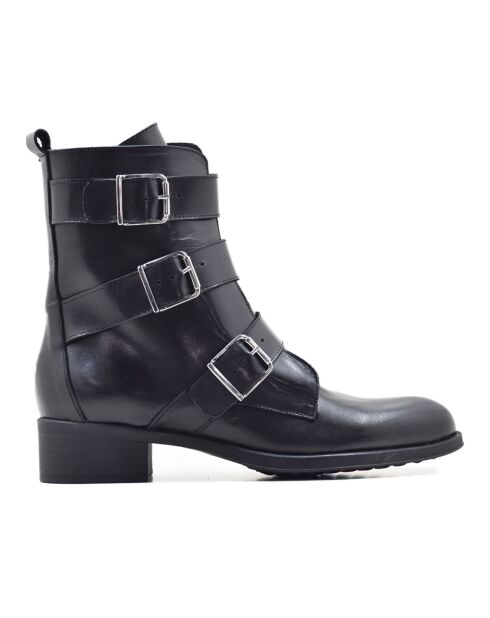 Lorna Schwarze Lederstiefel
