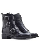Lorna Schwarze Lederstiefel