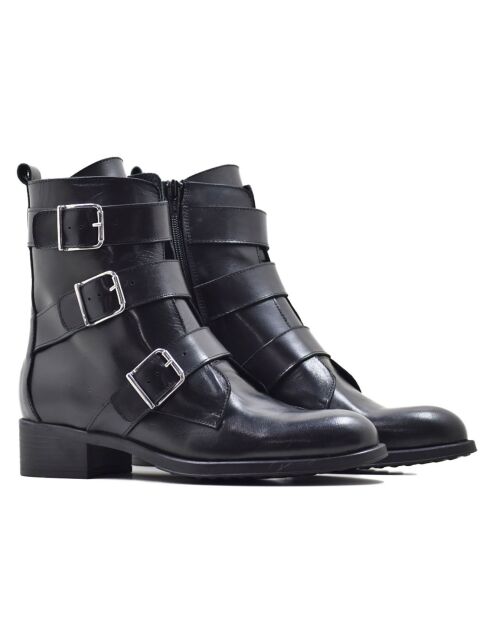 Lorna Schwarze Lederstiefel