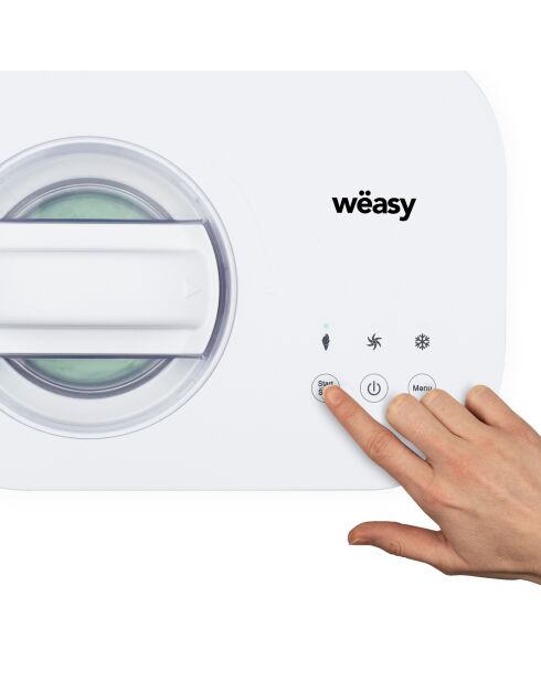 Witte ijsmachine van 1 liter