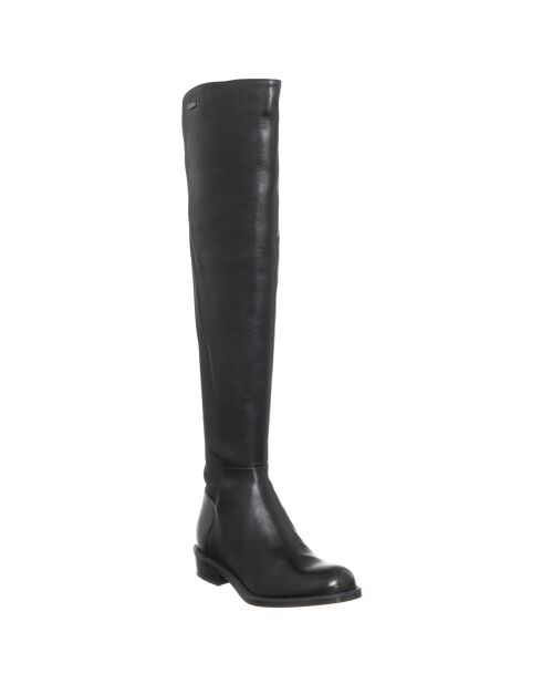 Bottes en Cuir végétal Flora noires