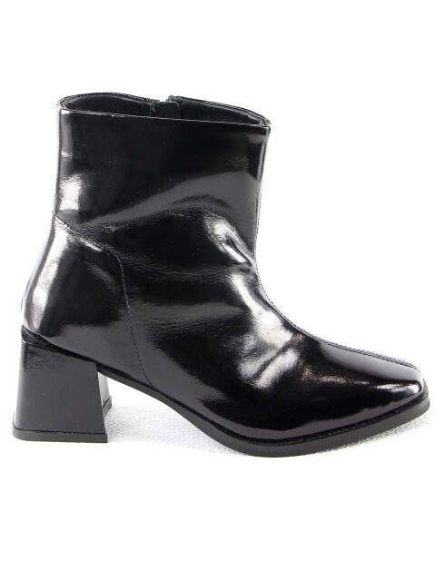 Boots en Cuir Aaron noires - Talon 6 cm