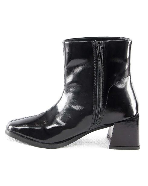 Boots en Cuir Aaron noires - Talon 6 cm