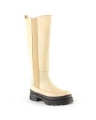 Bottes en Cuir Cannes blanc cassé - Talon 5 cm