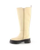 Bottes en Cuir Cannes blanc cassé - Talon 5 cm