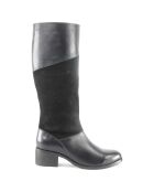 Bottes en Cuir Iris noires - Talon 5 cm