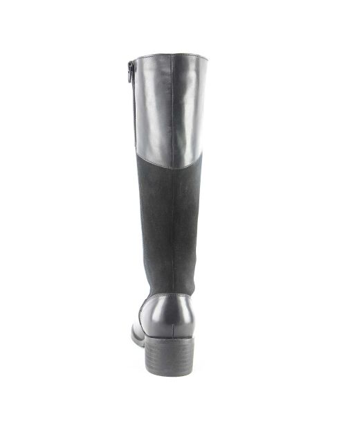 Bottes en Cuir Iris noires - Talon 5 cm
