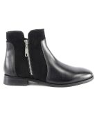 Boots en Cuir Litchi noires