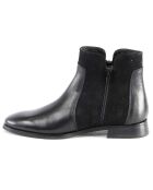 Boots en Cuir Litchi noires