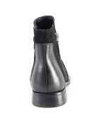Boots en Cuir Litchi noires