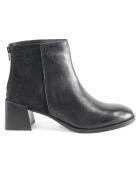 Boots en Cuir Mirabelle noires - Talon 6 cm