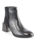 Boots en Cuir Mirabelle noires - Talon 6 cm