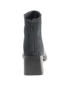 Boots en Cuir Mirabelle noires - Talon 6 cm