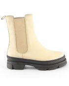 Chelsea Boots en Cuir Paris blanc cassé - Talon 5 cm