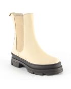 Chelsea Boots en Cuir Paris blanc cassé - Talon 5 cm